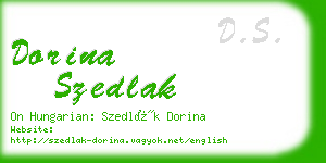 dorina szedlak business card